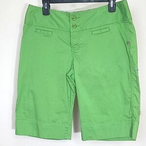 Bermuda shorts apple green Madison stretch cotton blend Sz 6